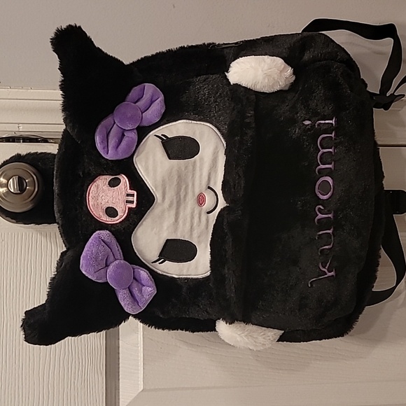 Kuromi fuzzy backpack NIP - Picture 2 of 11